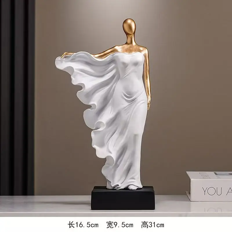 Abstrakcyjna drewniana statuetka minimalistyczna