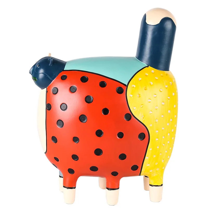 Kolorowa figurka kot w kropki