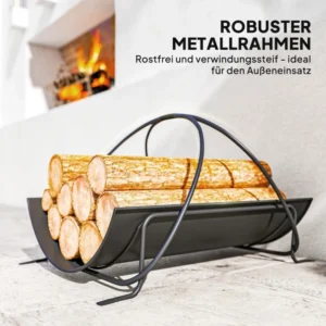 Metalowy stojak na drewno kominkowe 51 cm