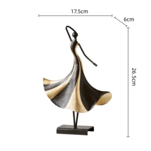Abstrakcyjna drewniana statuetka minimalistyczna
