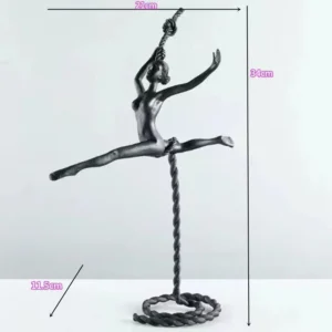 Abstrakcyjna drewniana statuetka minimalistyczna