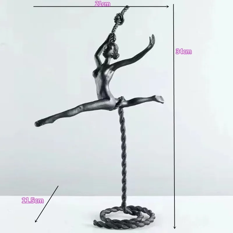 Abstrakcyjna drewniana statuetka minimalistyczna