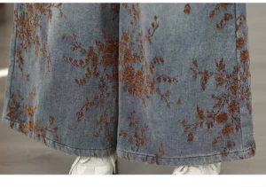 Jeansy damskie baggy plus size, z elastycznego denimu