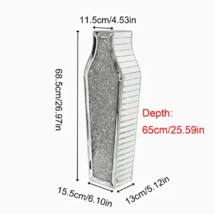 Wazon dekoracyjny na trawy pampasowe 68 cm szklany