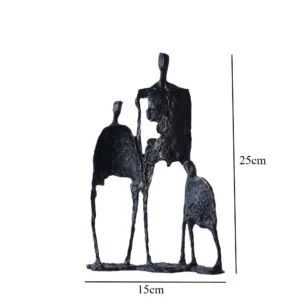 Abstrakcyjna drewniana statuetka minimalistyczna