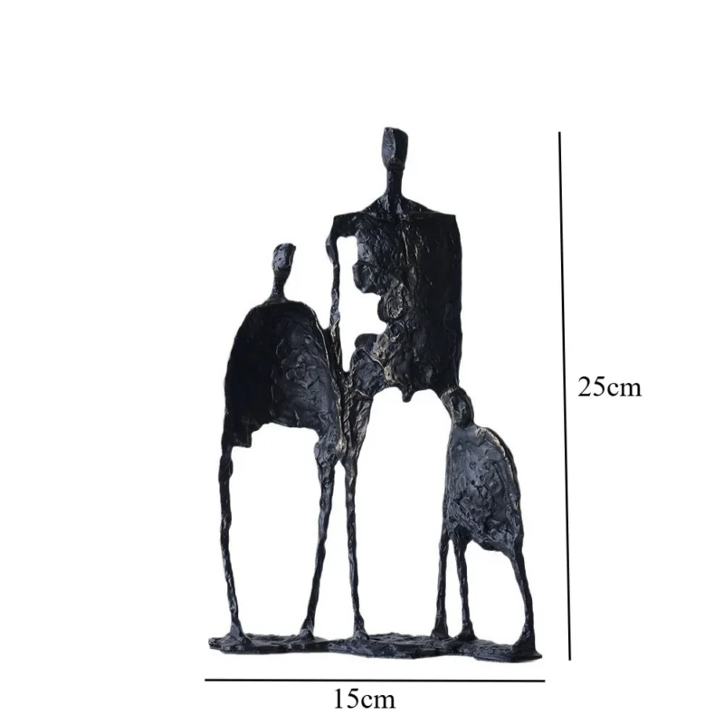 Abstrakcyjna drewniana statuetka minimalistyczna