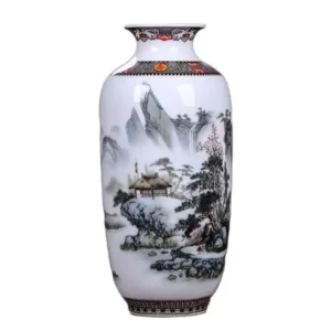 Ceramiczny wazon dekoracyjny gładki, tradycyjny