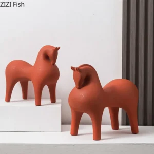 Abstrakcyjna drewniana statuetka minimalistyczna