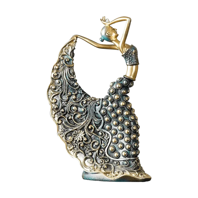 Ceramiczna rzeźba pawia tancerka