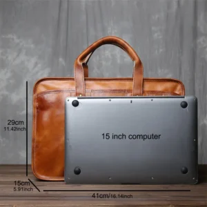 Skórzana torba biznesowa na laptopa