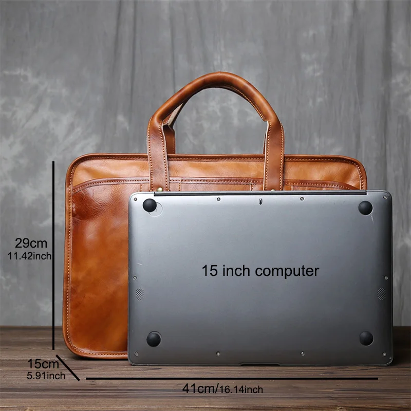 Skórzana torba biznesowa na laptopa