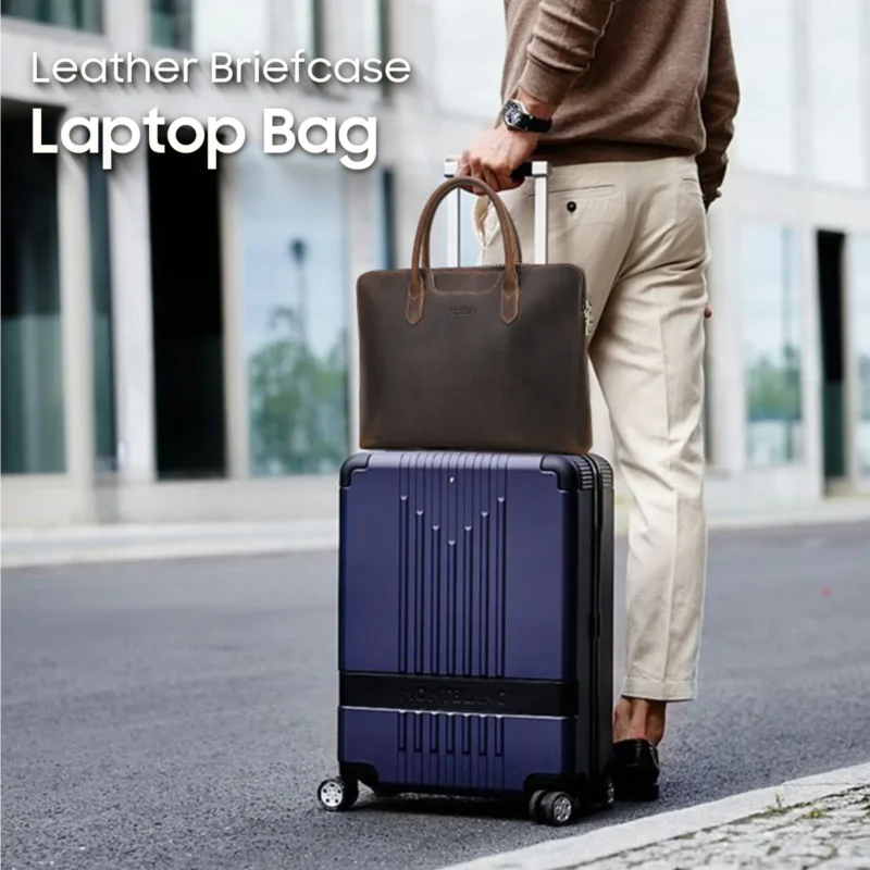 Skórzana torba biznesowa na laptopa