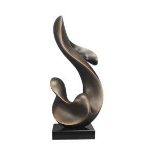 Abstrakcyjna drewniana statuetka minimalistyczna
