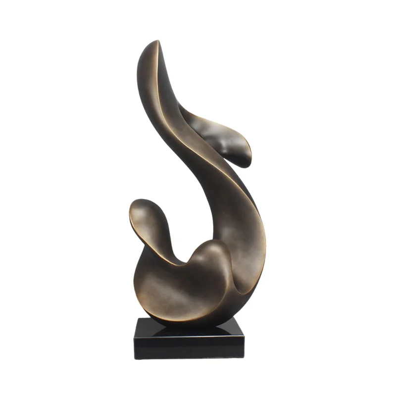 Abstrakcyjna drewniana statuetka minimalistyczna