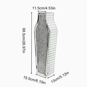 Wazon dekoracyjny na trawy pampasowe 68 cm szklany