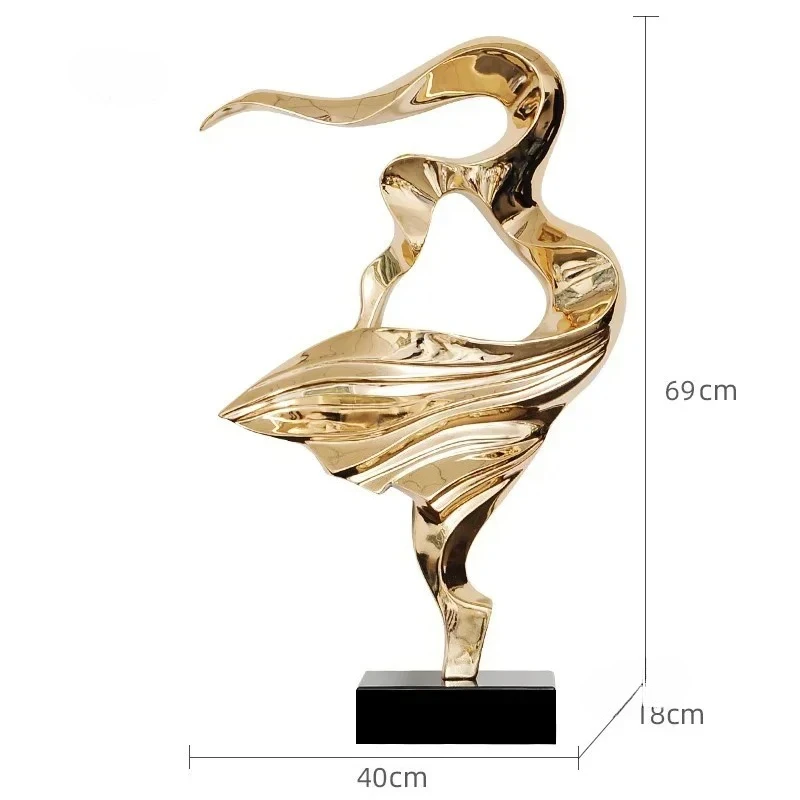 Abstrakcyjna drewniana statuetka minimalistyczna