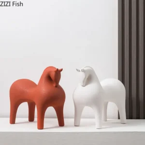 Abstrakcyjna drewniana statuetka minimalistyczna