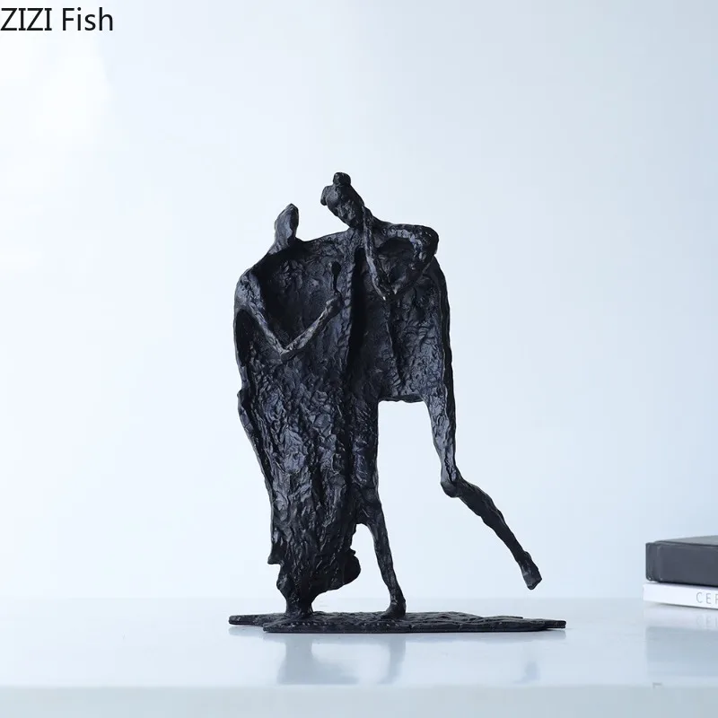 Abstrakcyjna drewniana statuetka minimalistyczna