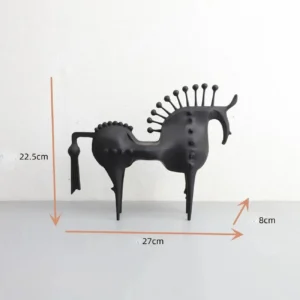Złota figurka konie z żywicy