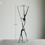 Figurka dekoracyjna 67 cm metalowa