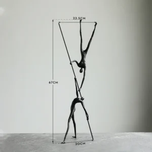 Figurka dekoracyjna 67 cm metalowa