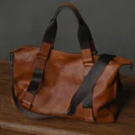 Duża skórzana torba podróżna vintage