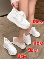 Damskie buty podwyższające na koturnie