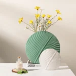 Ceramiczny wazon dekoracyjny zielony