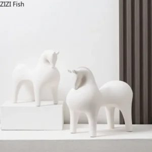 Abstrakcyjna drewniana statuetka minimalistyczna