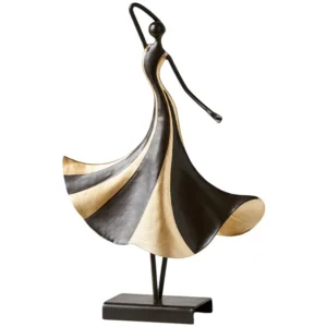 Abstrakcyjna drewniana statuetka minimalistyczna