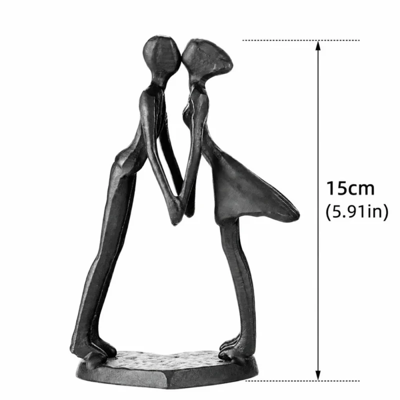 Abstrakcyjna drewniana statuetka minimalistyczna