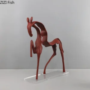 Abstrakcyjna drewniana statuetka minimalistyczna