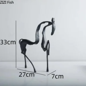 Abstrakcyjna drewniana statuetka minimalistyczna