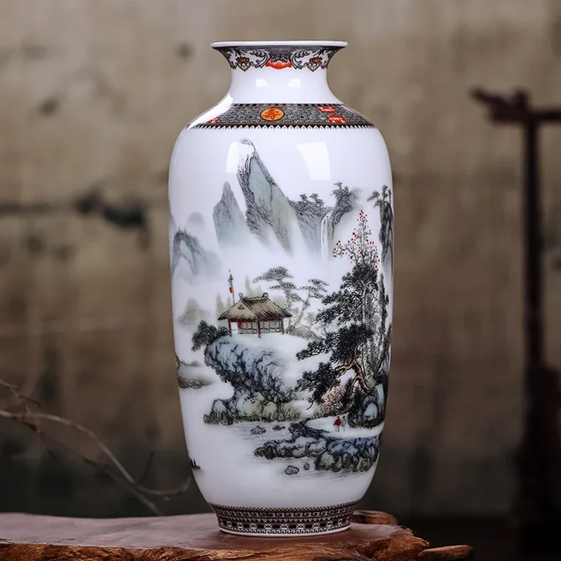 Ceramiczny wazon dekoracyjny gładki, tradycyjny