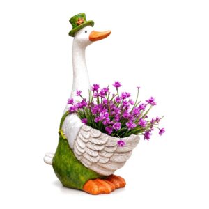 Doniczka ogrodowa w kształcie kolorowej gęsi do dekoracji wnętrza - Male duck