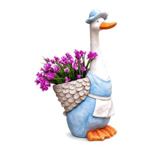 Doniczka ogrodowa w kształcie kolorowej gęsi do dekoracji wnętrza - Female duck