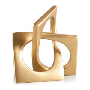 Rzeźba geometryczna z kwadratami i okrągłymi otworami do aranżacji wnętrz - Golden-L