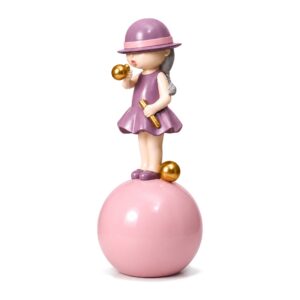 Figurka dzieci z bańkami mydlanymi - violet C