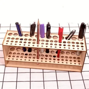 Drewniany organizer na 67 pędzli i przybory 25 cm - dodatkowe ujęcie