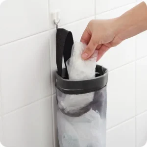 Wiszący organizer na reklamówki i worki 54 cm szary - dodatkowe ujęcie