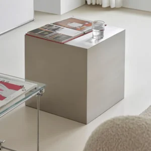 Stoliki kwadratowe ze stali nierdzewnej, sofa do salonu, stolik boczny narożny, metalowy wygląd, kreatywny design, meble z miejscem do przechowywania.