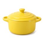 Ceramiczne naczynie żaroodporne z pokrywką 300 lub 450 ml, kokilka - zdjęcie główne