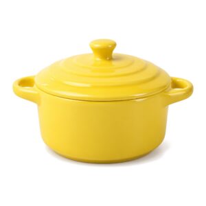 Ceramiczne naczynie żaroodporne z pokrywką 300 lub 450 ml, kokilka - zdjęcie główne