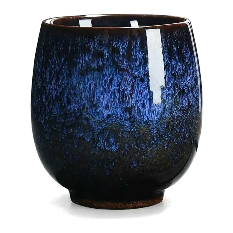 Czarka ceramiczna do herbaty 110 ml, szkliwo zmieniane w piecu - zdjęcie główne