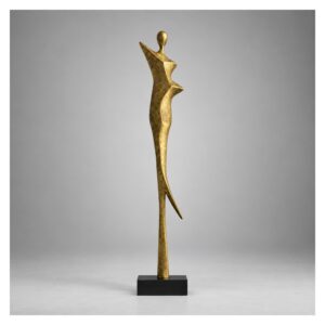 Figura abstrakcyjna kobiety na podstawie 92-130 cm, dekoracja podłogowa - wariant brąz antyczny, 92 cm