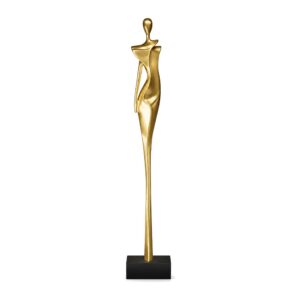 Figurka abstrakcyjna kobieta z żywicy 76 cm, wysoka rzeźba do salonu - zdjęcie główne