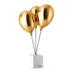 Figurka balony z żywicy 67 cm na marmurowej podstawie, dekoracja - zdjęcie główne
