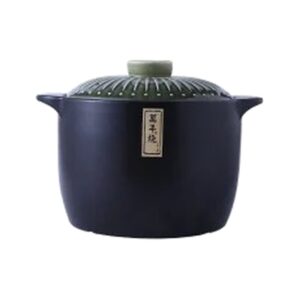 Garnek ceramiczny japoński z pokrywą 2,5-6 l, niebieski lub zielony - wariant zielony, 6 l, wysoki