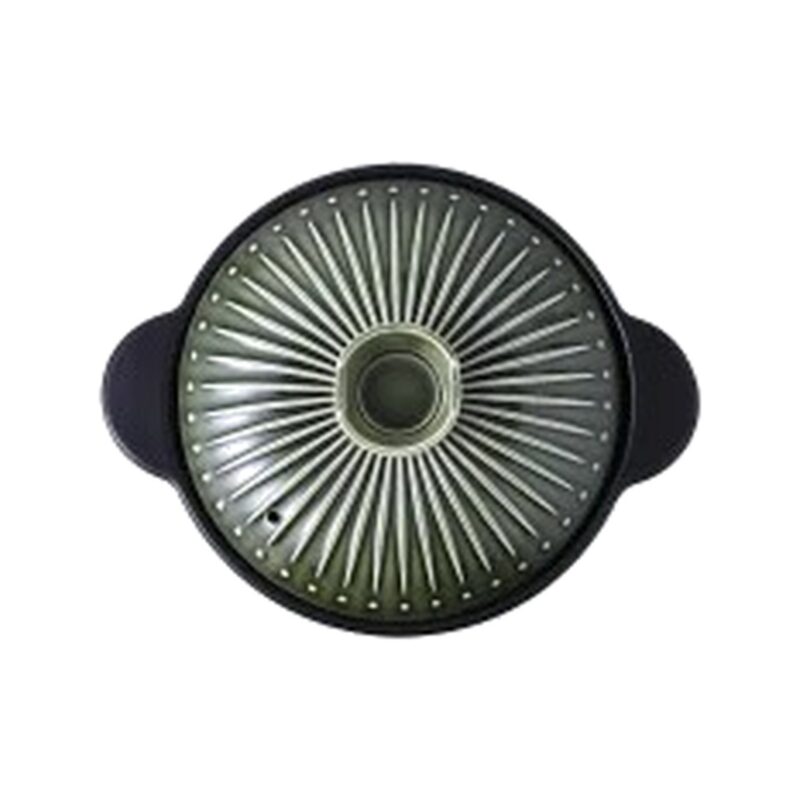 Garnek ceramiczny japoński z pokrywą 2,5-6 l, niebieski lub zielony - wariant zielony, 5 l, wysoki