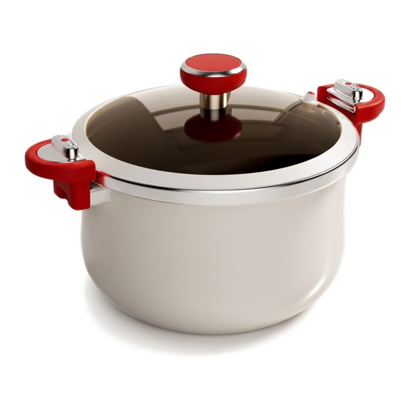 Garnek ciśnieniowy ceramiczny 26 cm 7 l do zup i mięsa, na indukcję - zdjęcie główne